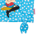 Pippi Langstrumpf Speckled Top blau weiß gepunktet