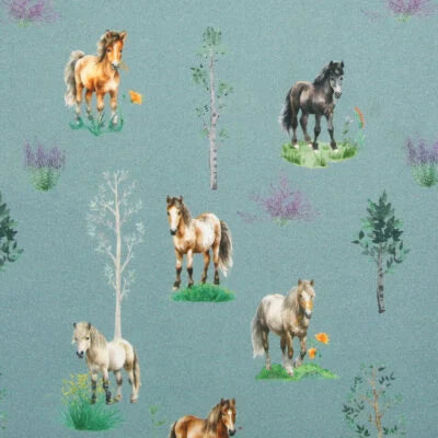 ENFANT TERRIBLE - Hoodie Sweatshirt Ponydruck in light ocean-ecru