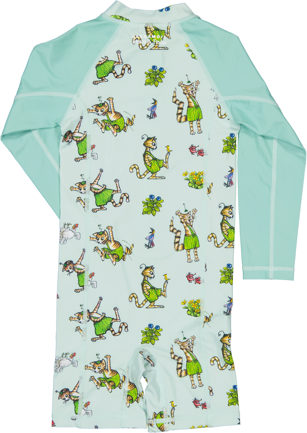 UV Anzug Pettersson und Findus Motiv in light green