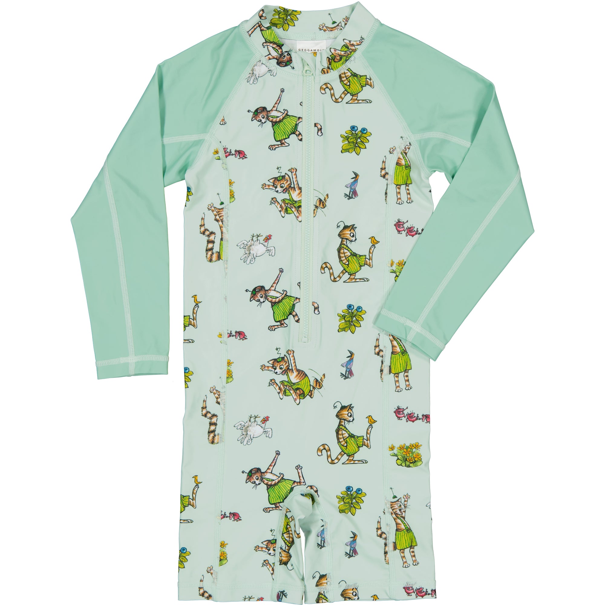 UV Anzug Pettersson und Findus Motiv in light green